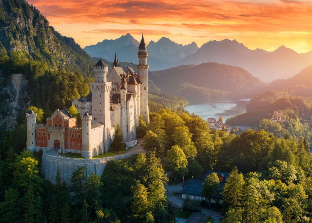 Neuschwanstein Castle – Bluebird Puslespil med 500 Brikker
