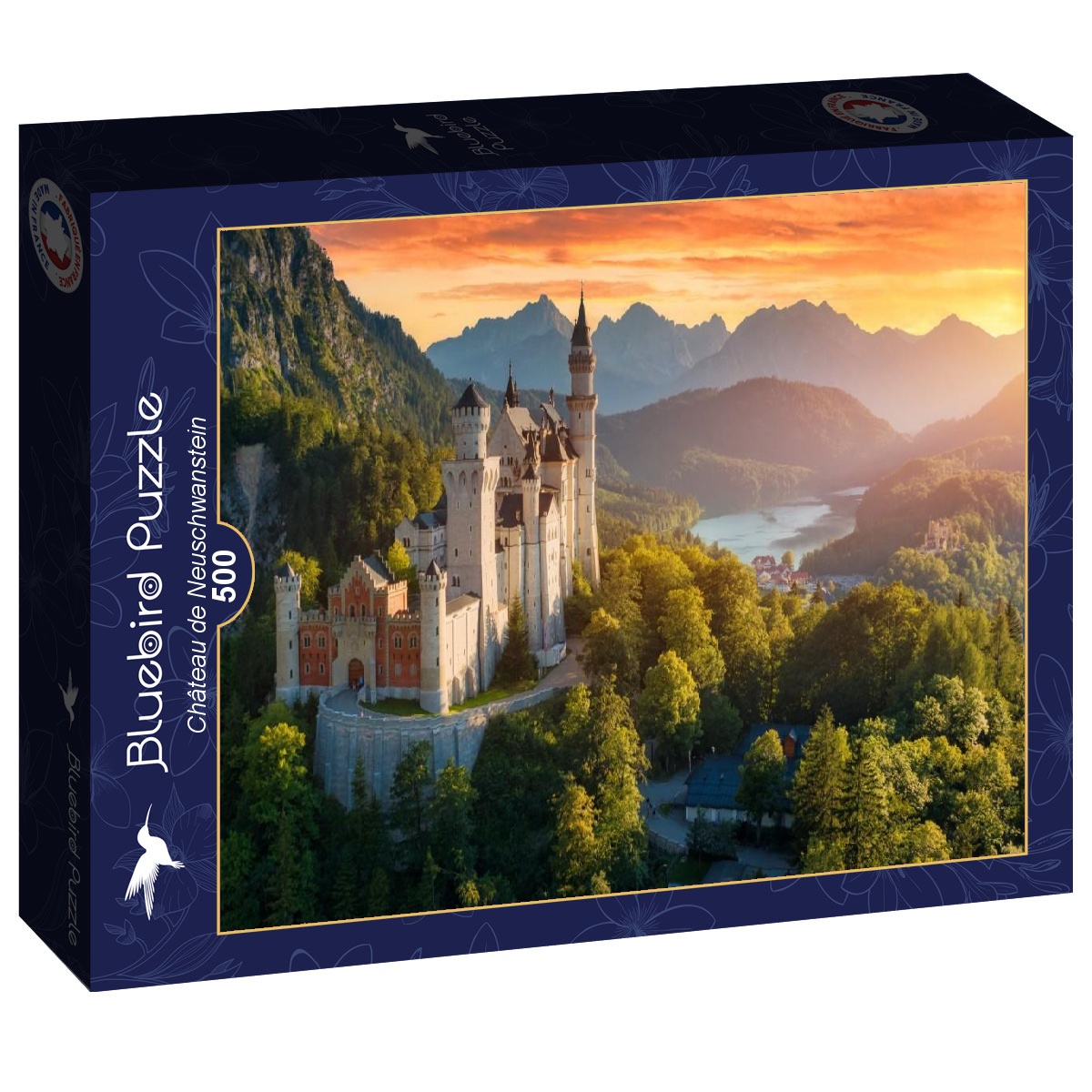 Alternative view of Neuschwanstein Castle Puslespil 500 Brikker