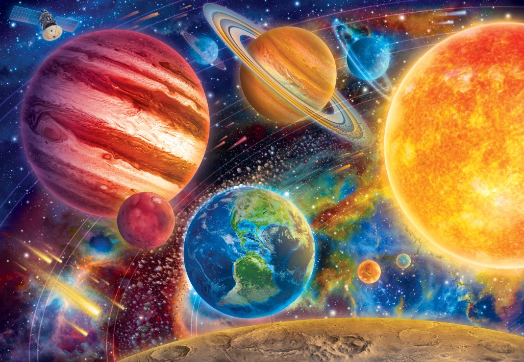 Stunning Solar System – Bluebird Puslespil med 1000 Brikker
