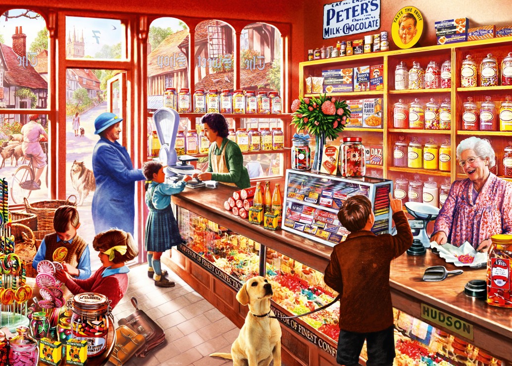 Sweetshop – Bluebird Puslespil med 500 Brikker