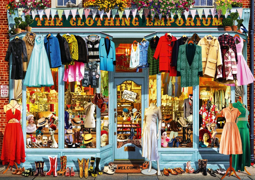 The Clothing Emporium – Bluebird Puslespil 1000 Brikker