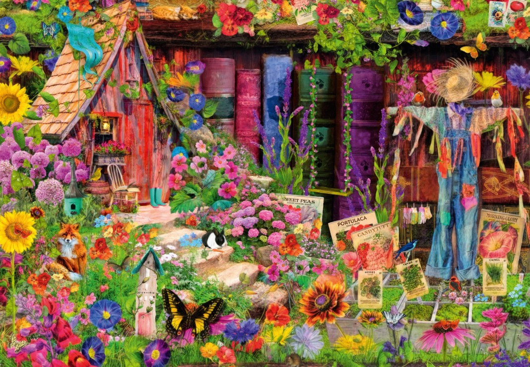 The Scarecrow's Garden – Bluebird Puslespil med 1000 Brikker