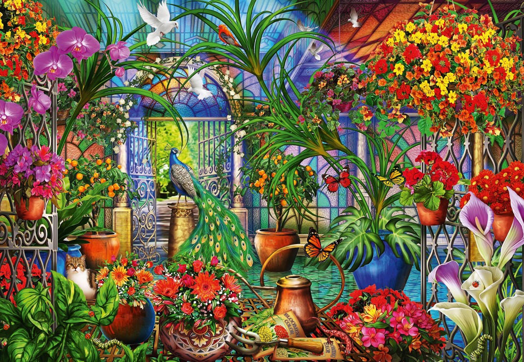 Tropical Green House – Bluebird Puslespil med 1000 Brikker