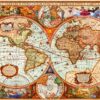 Vintage Map – Bluebird Puslespil med 1000 Brikker