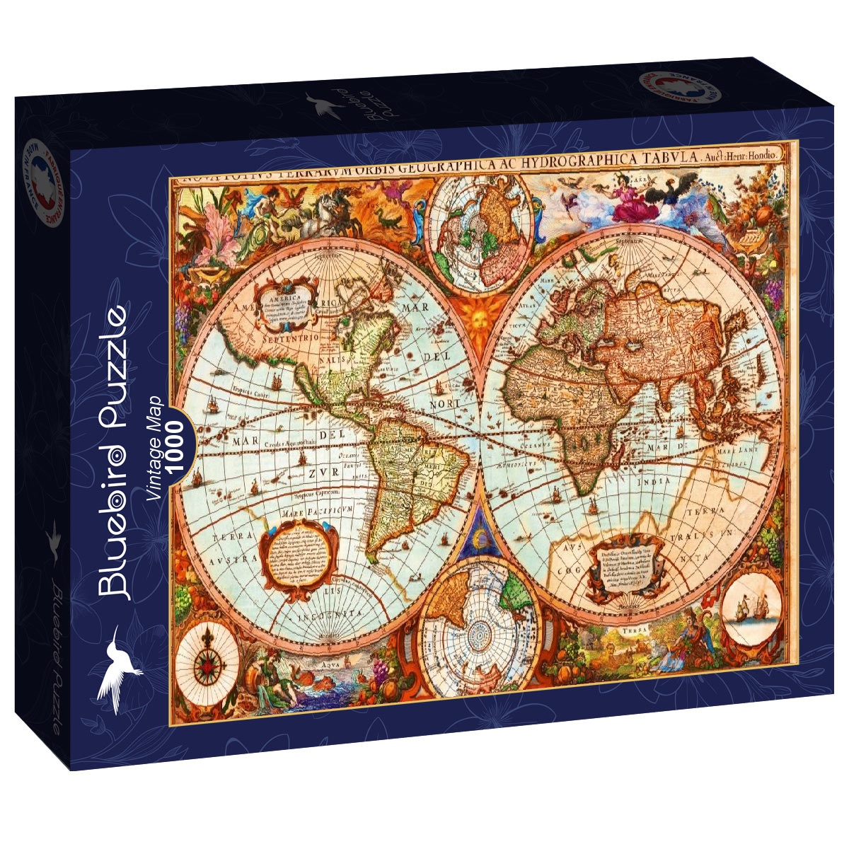 Alternative view of Vintage Map Puslespil 1000 Brikker