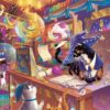 Wizard Cat Bookshop – Bluebird Puslespil med 1000 Brikker
