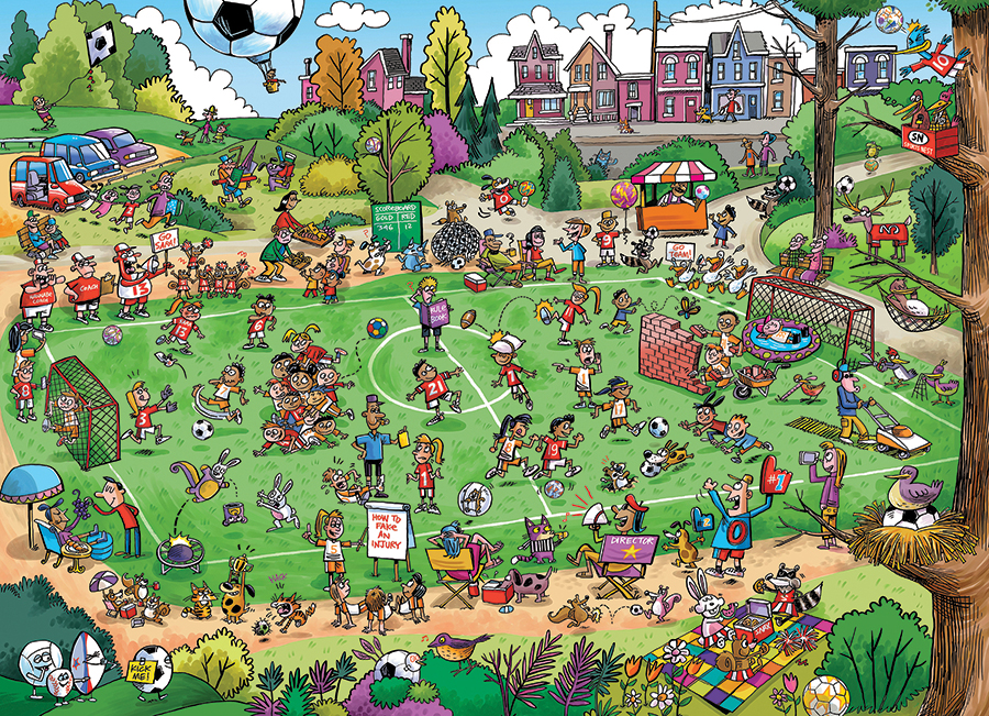 Doodletown: Offside Antics – Cobble Hill Puslespil 1000 Brikker