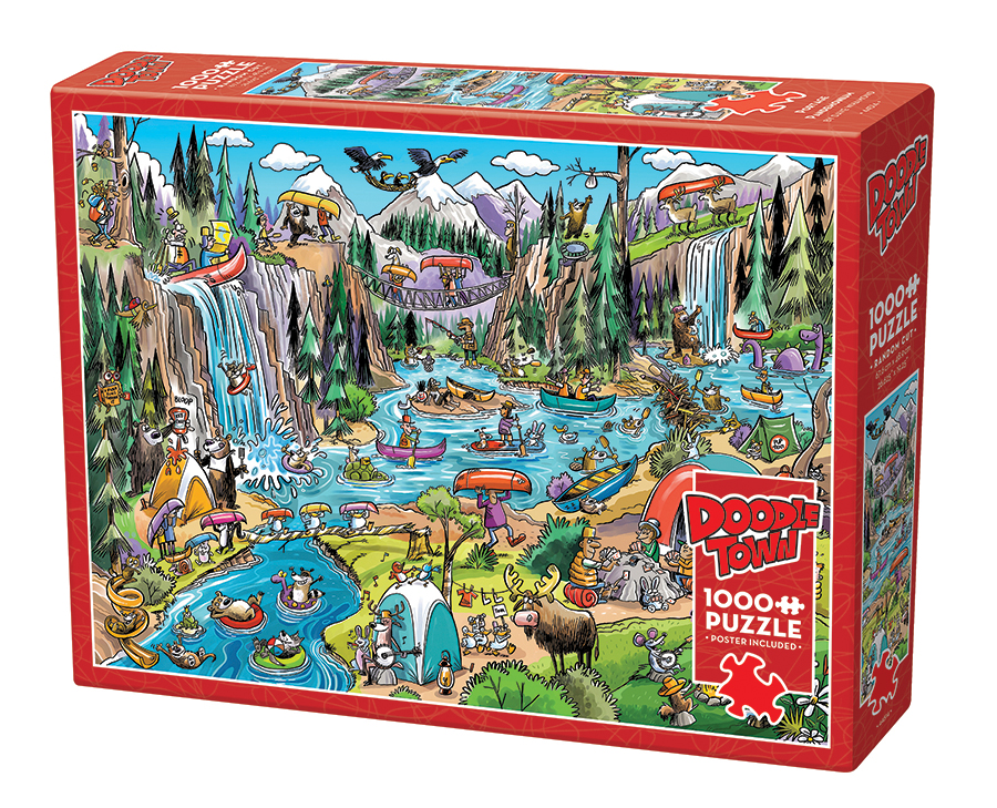 Alternative view of DoodleTown: Portage Pandemonium Puslespil 1000 Brikker