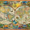 Creatures of the Earth Map – Grafika Puslespil 1000 Brikker