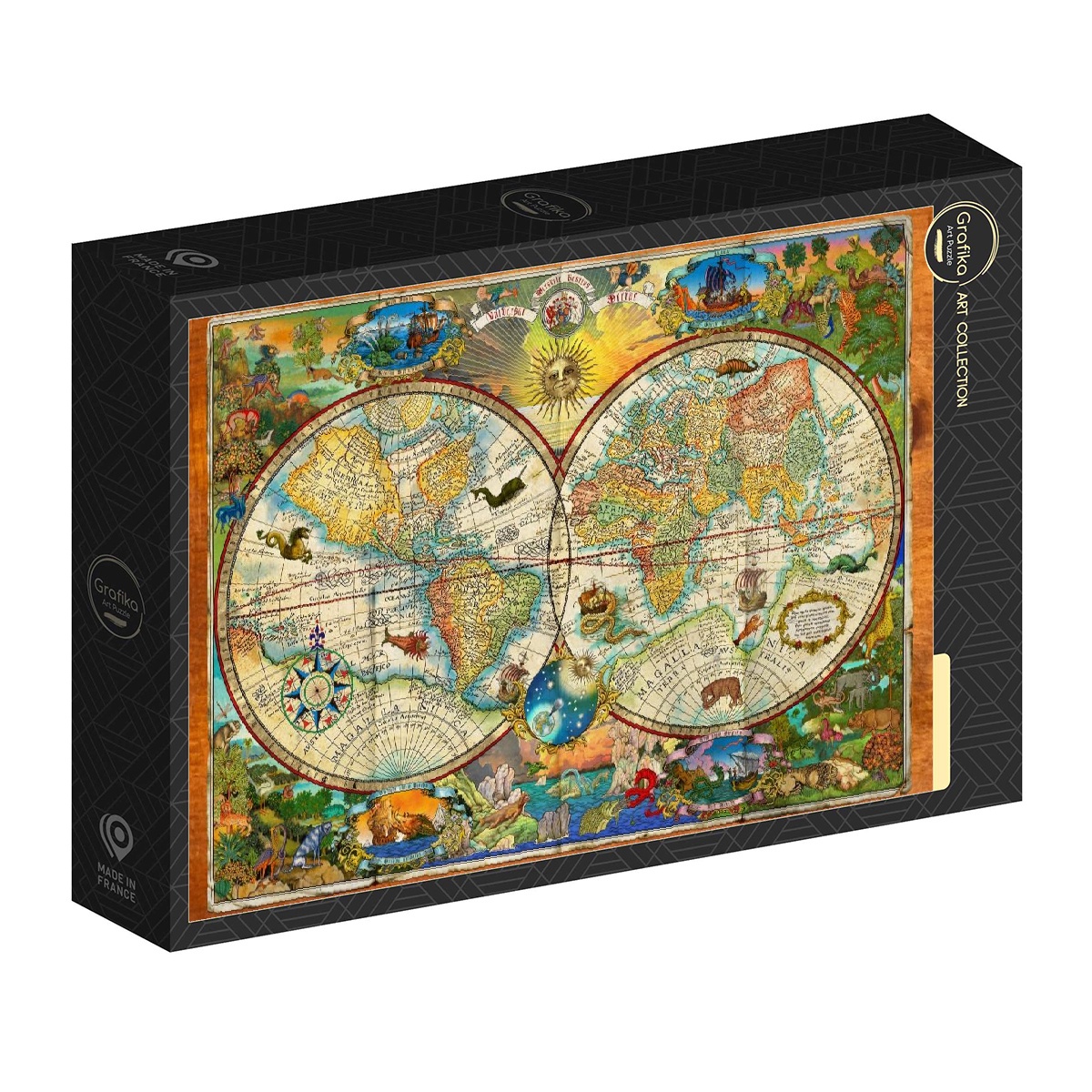 Alternative view of Creatures Of The Earth Map Puslespil 1000 Brikker