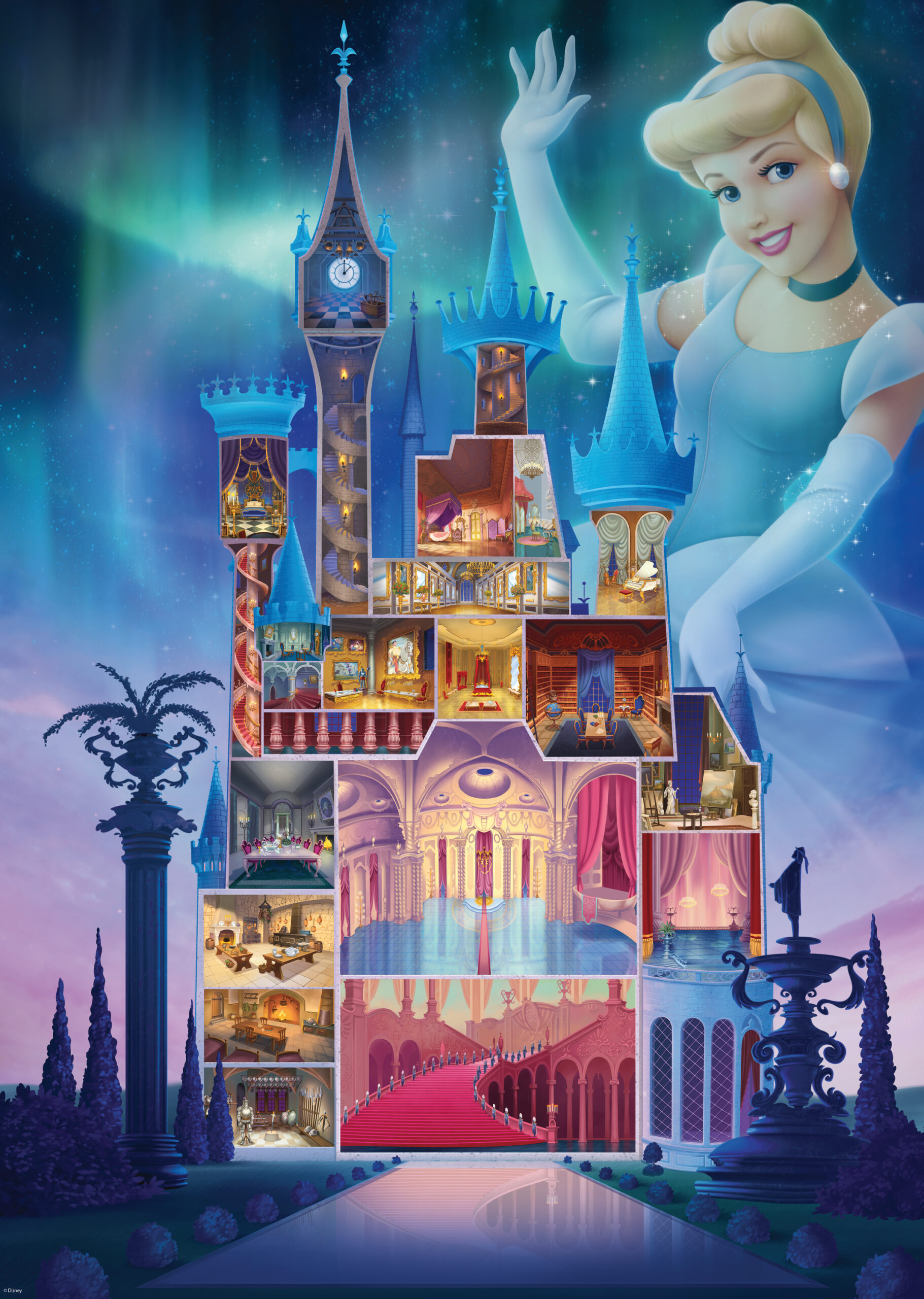 Disney Castles: Cinderella – Ravensburger Puslespil med 1000 Brikker