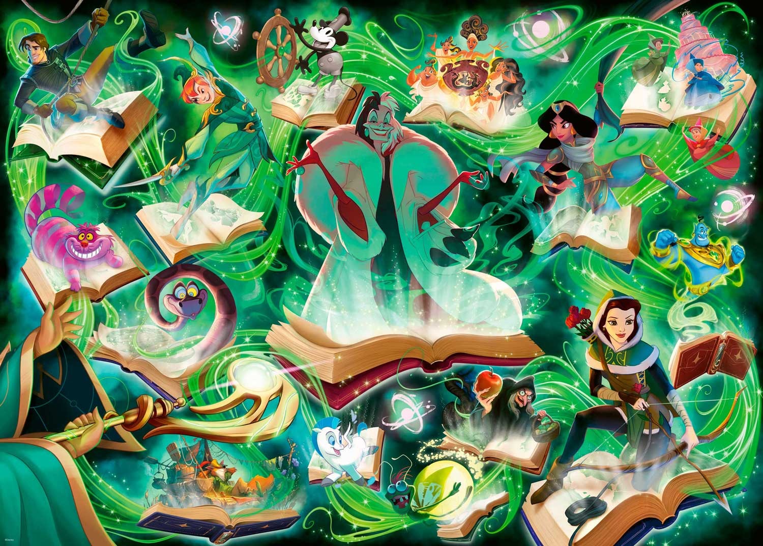 Disney Lorcana Emerald – Ravensburger Puslespil med 1000 Brikker