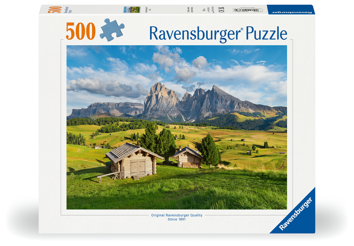 Alternative view of Dolomite Idyll Of Siusi Puslespil 500 Brikker