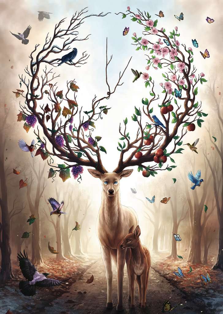 Fantastic Deer – Ravensburger Puslespil med 1000 Brikker