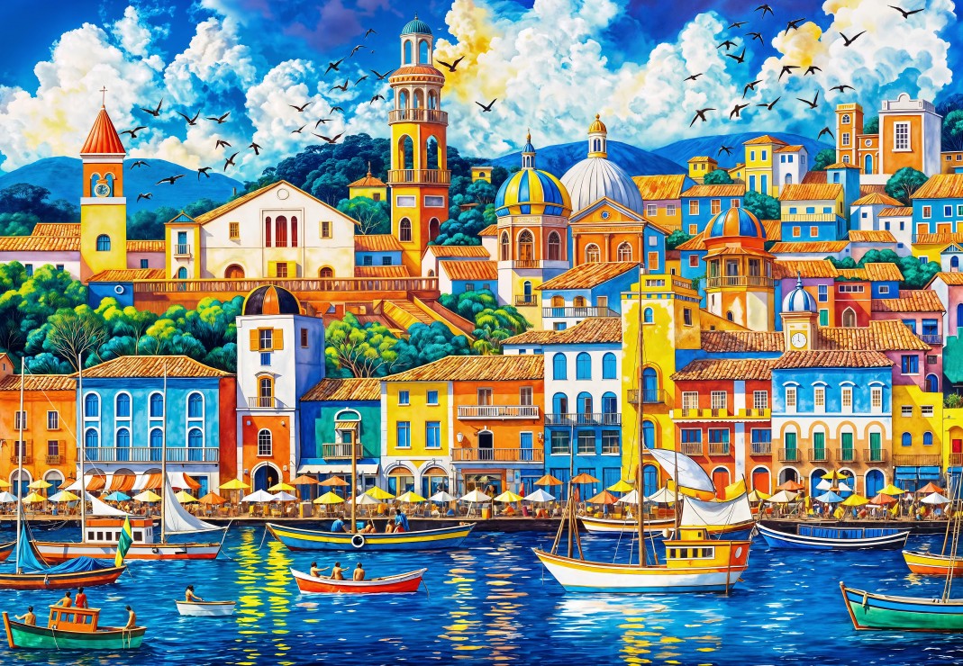 Mediterranean Dream – Grafika Puslespil 1000 Brikker