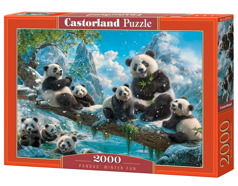 Alternative view of Pandas' Winter Fun Puslespil 2000 Brikker