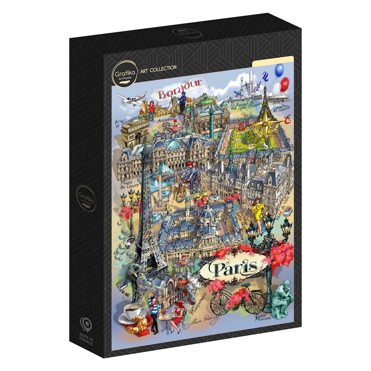 Alternative view of Paris Collage Puslespil 1000 Brikker