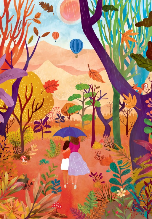 Autumn Walk – Pieces & Peace Puslespil 1000 Brikker