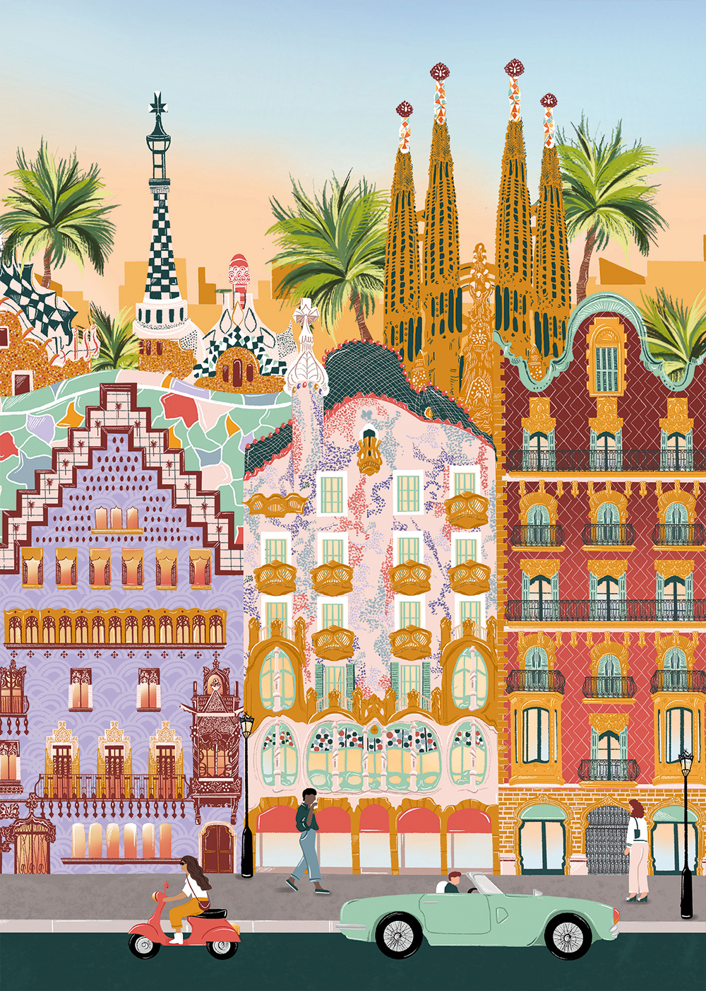 Barcelona – Pieces & Peace Puslespil 1000 Brikker
