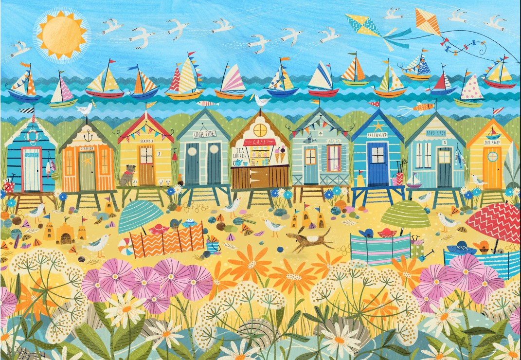 Beach Huts – Pieces & Peace Puslespil 1000 Brikker