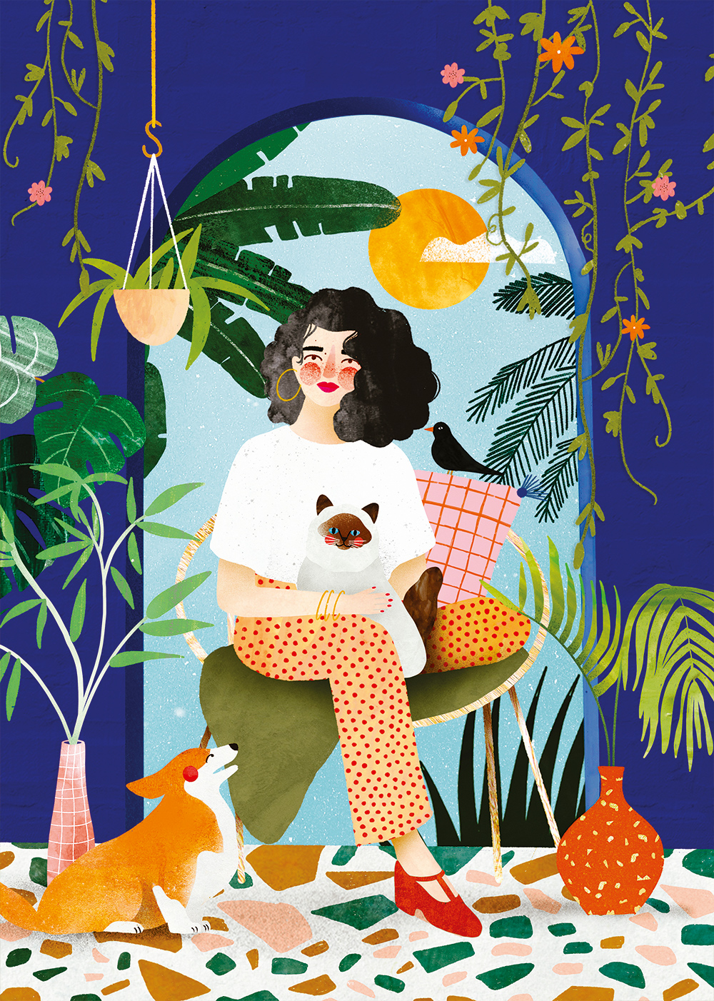 Blue Garden – Pieces & Peace Puslespil 1000 Brikker