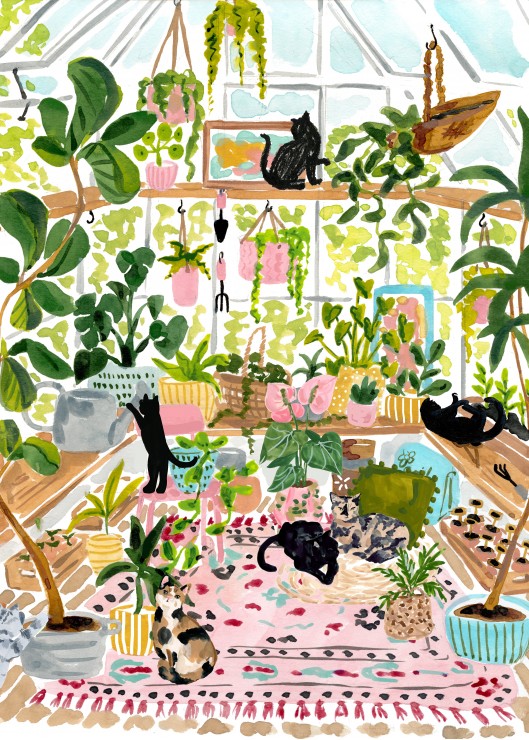 Botanical Cats – Pieces & Peace Puslespil 500 Brikker