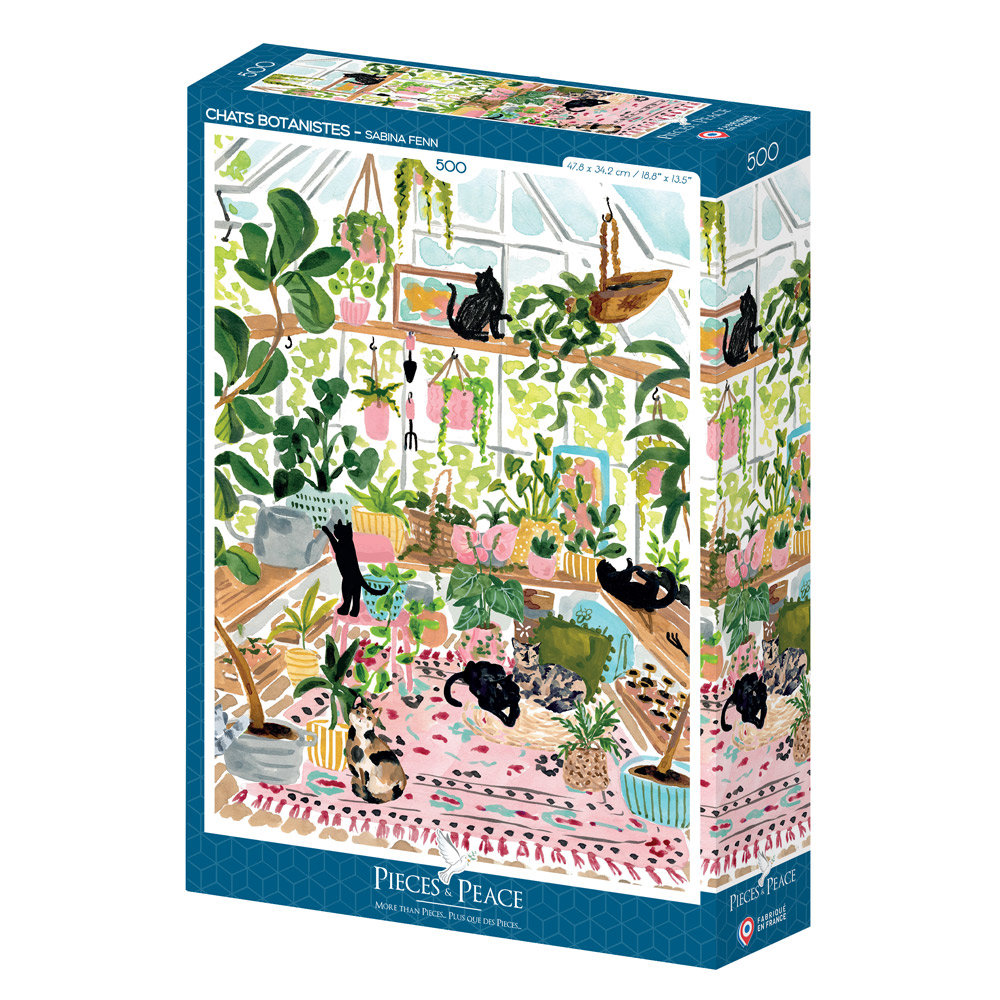 Alternative view of Botanical Cats Puslespil 500 Brikker