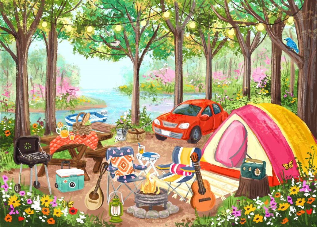 Camping Day – Pieces & Peace Puslespil 500 Brikker