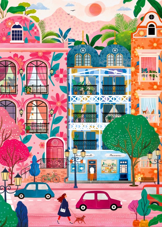 Flower Power – Pieces & Peace Puslespil 1000 Brikker