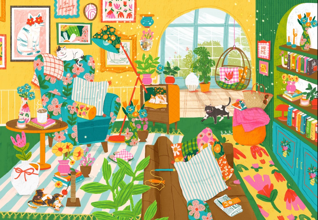 Home is Where the Cats Are – Pieces & Peace Puslespil 1000 Brikker