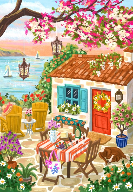 Ocean View Retreat – Pieces & Peace Puslespil 1000 Brikker