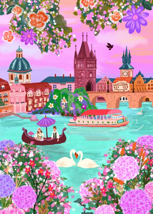 Prague Czech Republic – Pieces & Peace Puslespil 500 Brikker