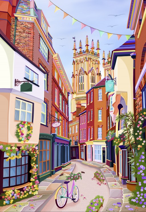 York Petergate – Pieces & Peace Puslespil 1000 Brikker