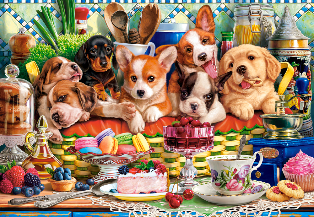 Puppies Dessert – Castorland Puslespil med 1000 Brikker