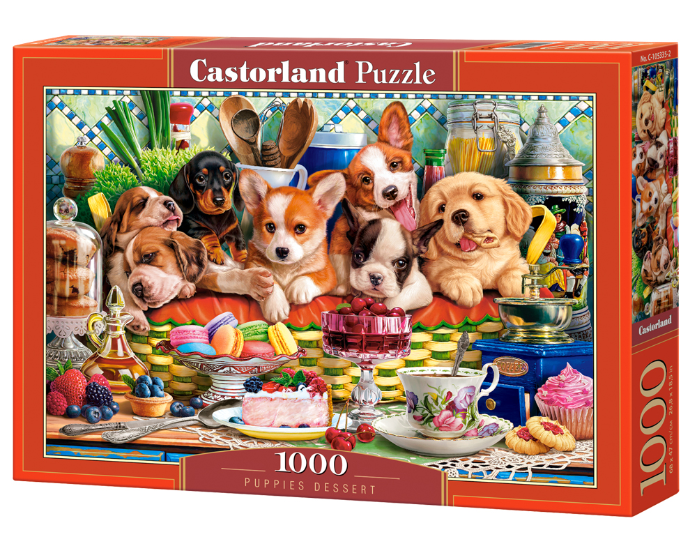 Alternative view of Puppies Dessert Puslespil 1000 Brikker