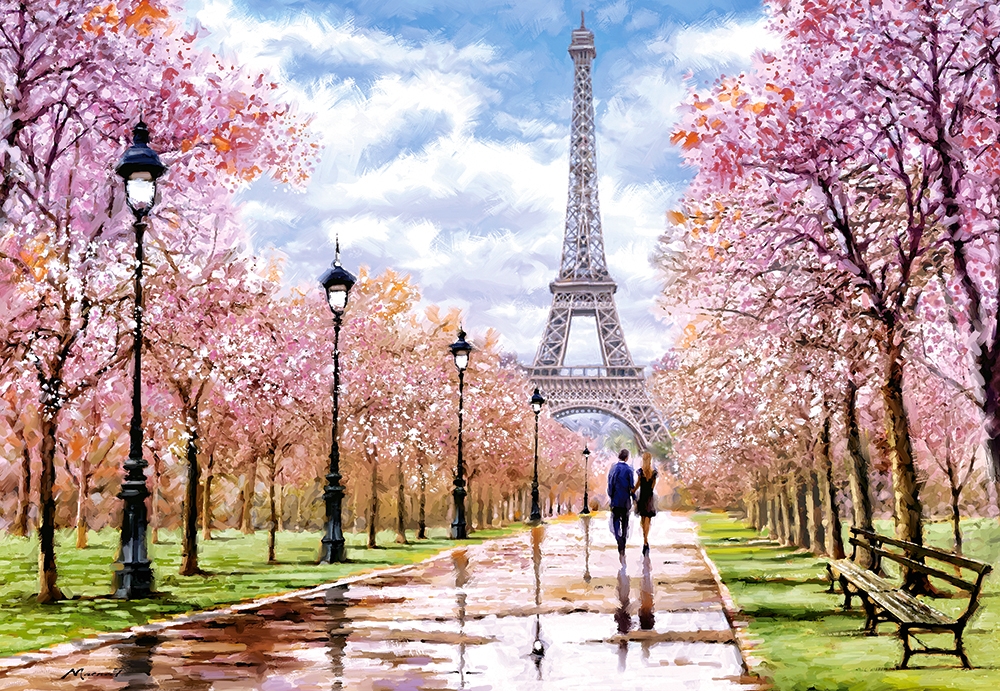 Romantic Walk in Paris – Castorland Puslespil 1000 Brikker