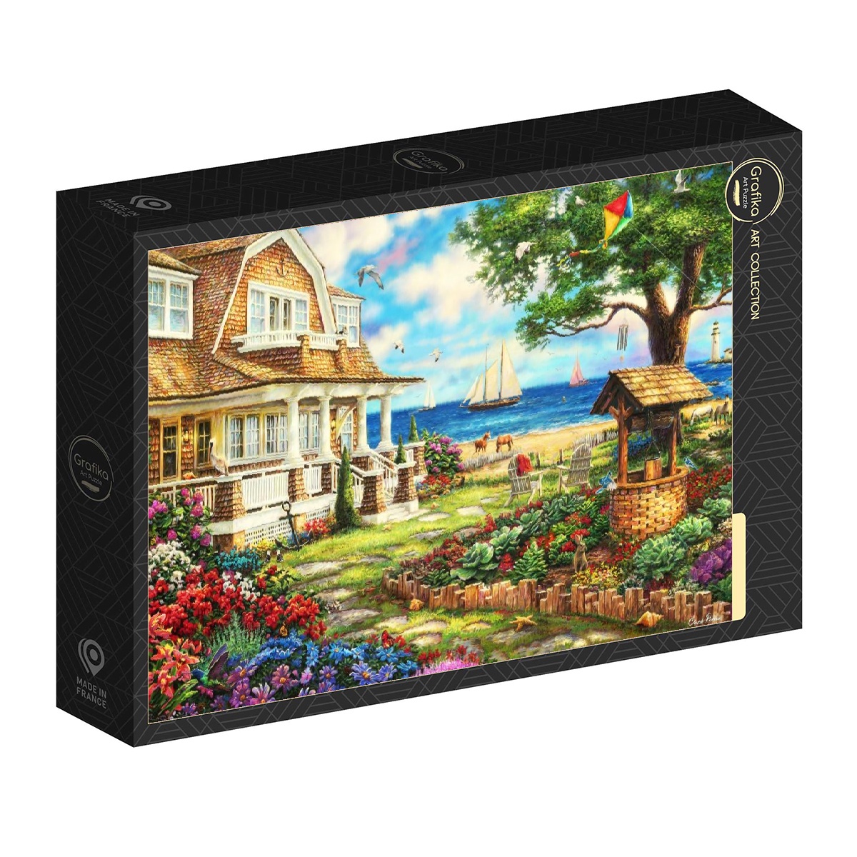 Alternative view of Sea Garden Cottage Puslespil 1000 Brikker