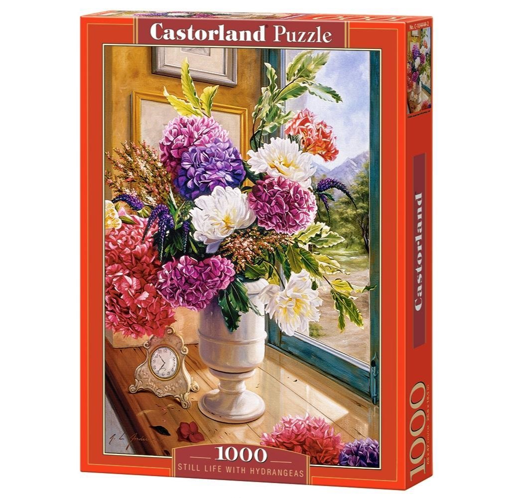 Alternative view of Still Life with Hydrangeas Puslespil 1000 Brikker