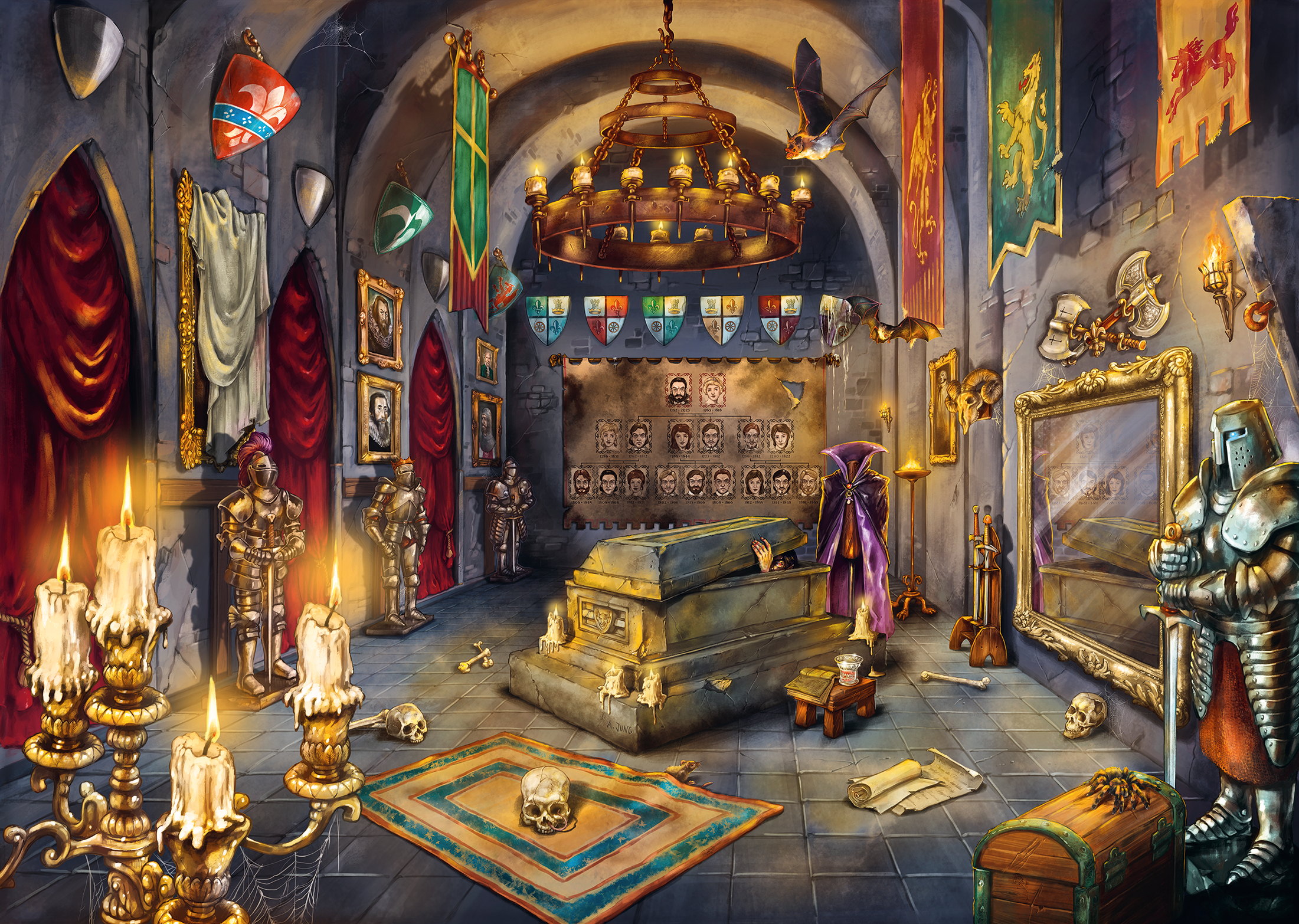 The Castle of the Vampire – Ravensburger Puslespil med 1000 Brikker