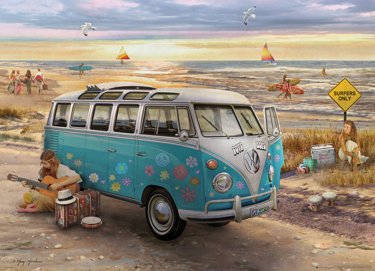 The Love & Hope VW Bus – Eurographics Puslespil 1000 Brikker