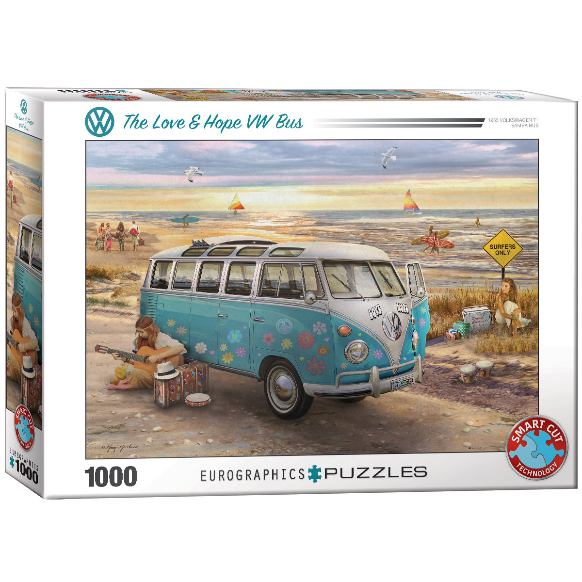 Alternative view of Love & Hope VW Bus Puslespil 1000 Brikker