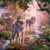 Wolf Family in Summer – Ravensburger Puslespil med 1000 Brikker