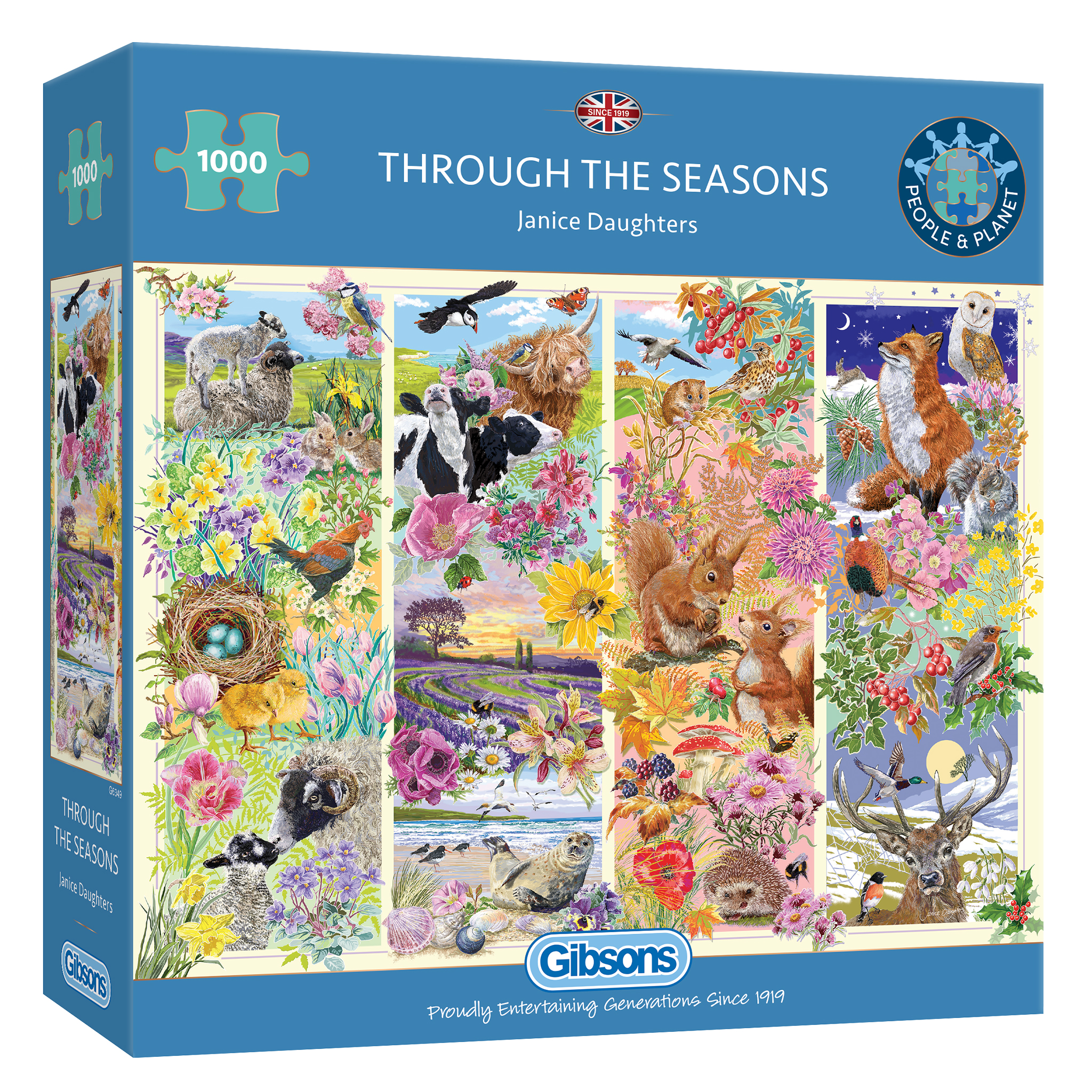 Alternative view of Through the Seasons Puslespil 1000 Brikker