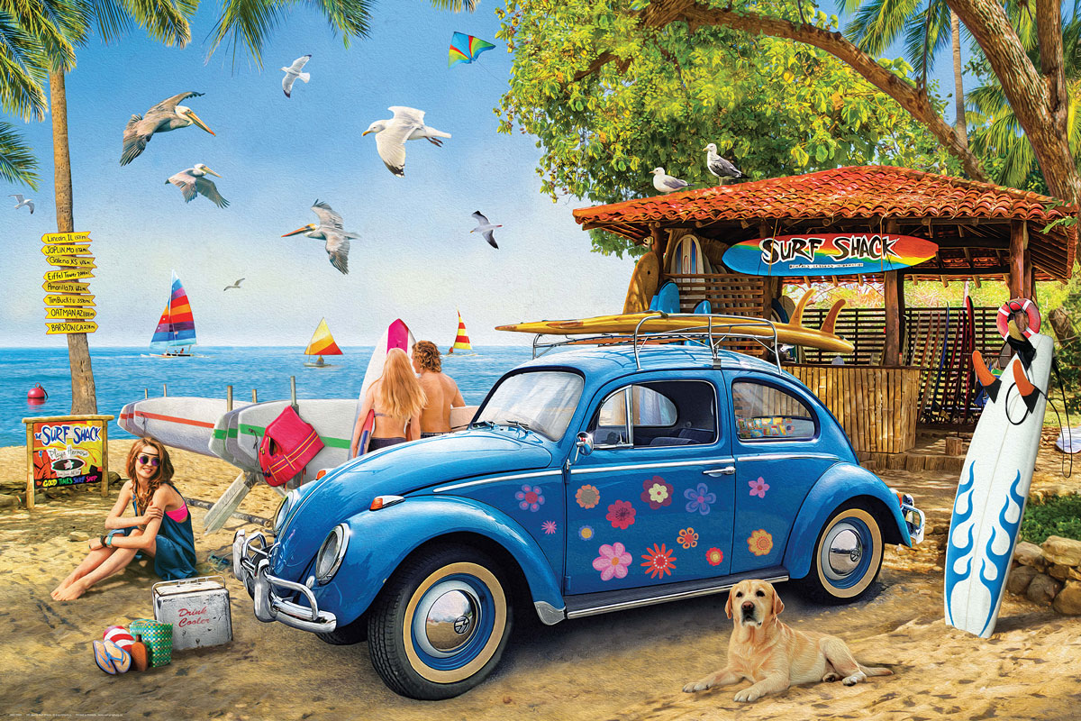 VW Beetle Surf Shack – Eurographics Puslespil 1000 Brikker