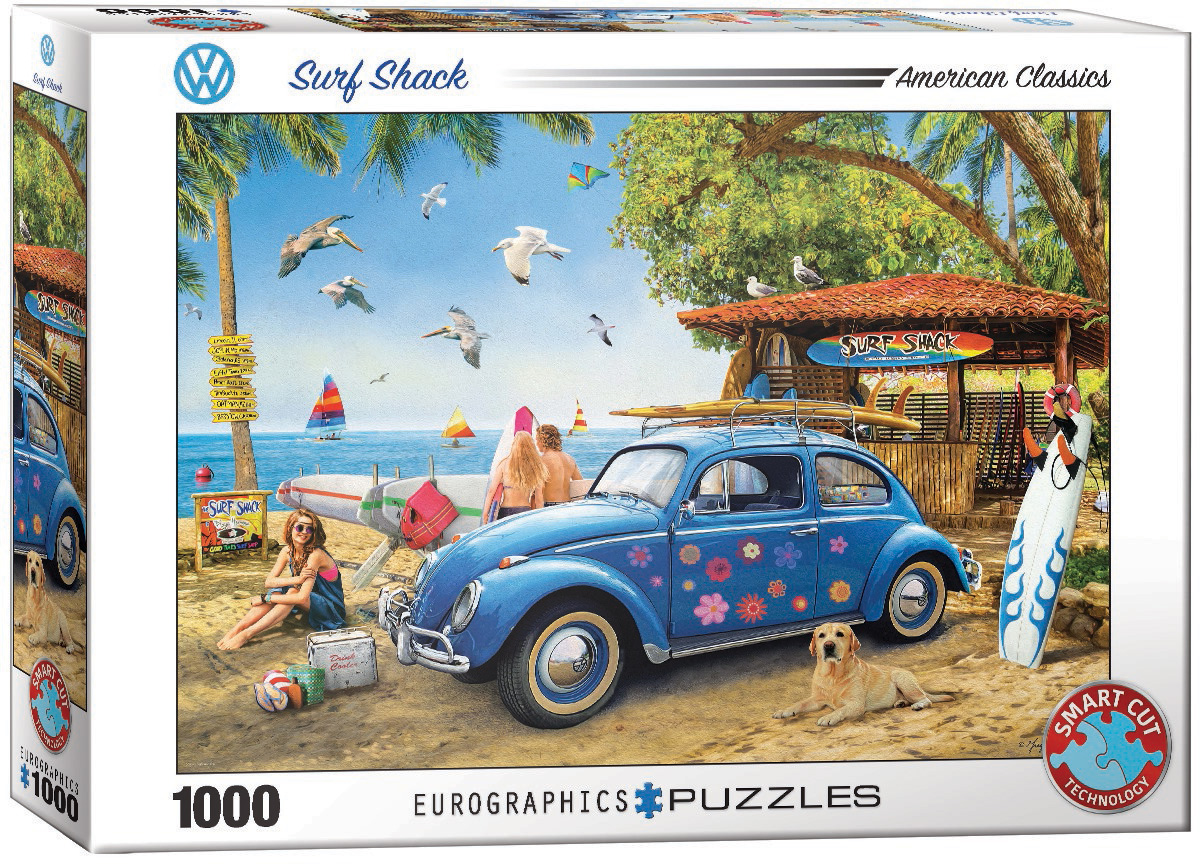 Alternative view of VW Beetle Surf Shack Puslespil 1000 Brikker