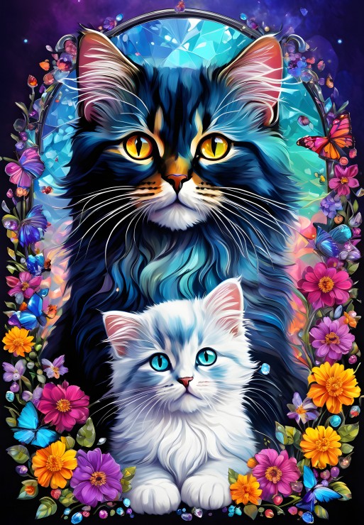 Cats Maternal Love Collection – Alipson Puslespil 1000 Brikker