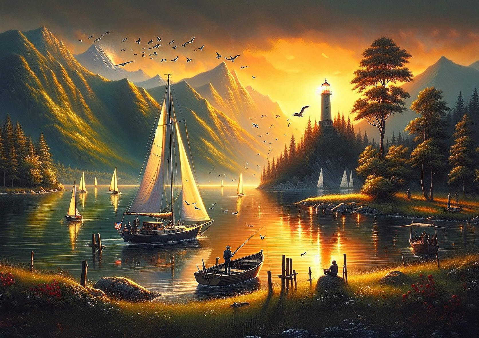 Golden Shores – Art Puzzle Puslespil 1000 Brikker