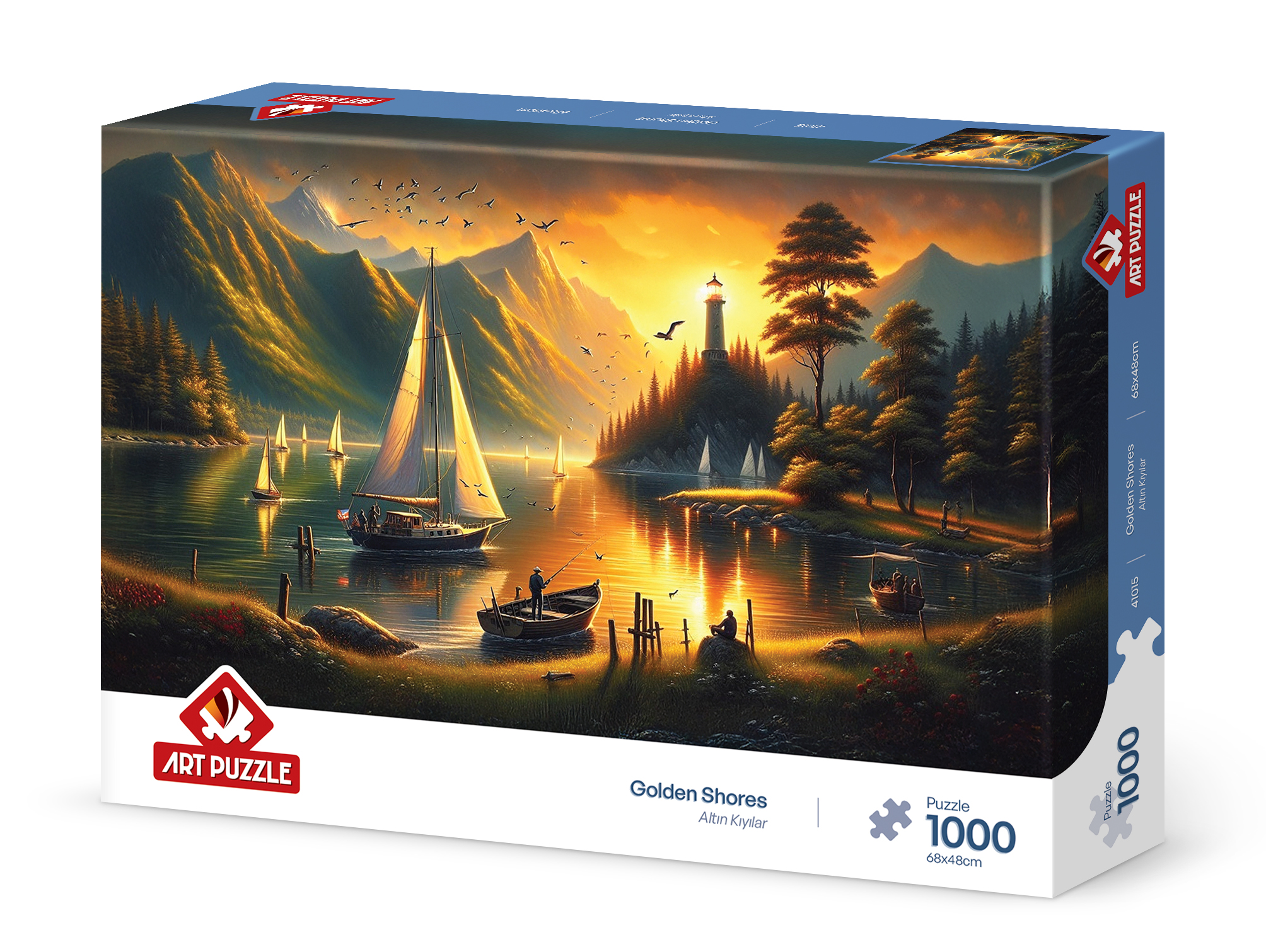 Alternative view of Golden Shores Puslespil 1000 Brikker
