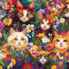 Blooming Whiskers – Cobble Hill Puslespil 1000 Brikker