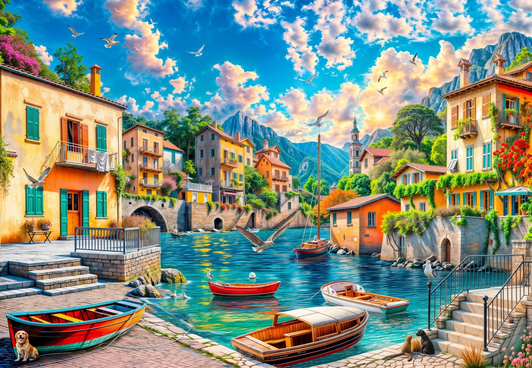 The Holiday Village – Grafika Puslespil 1000 Brikker